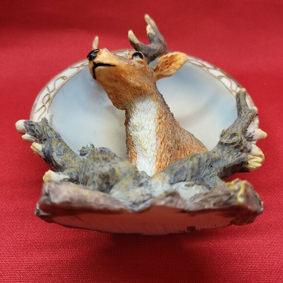 3D Deer Embedded Polystone Dome and Base Shelf Decor - Picture 11 of 12